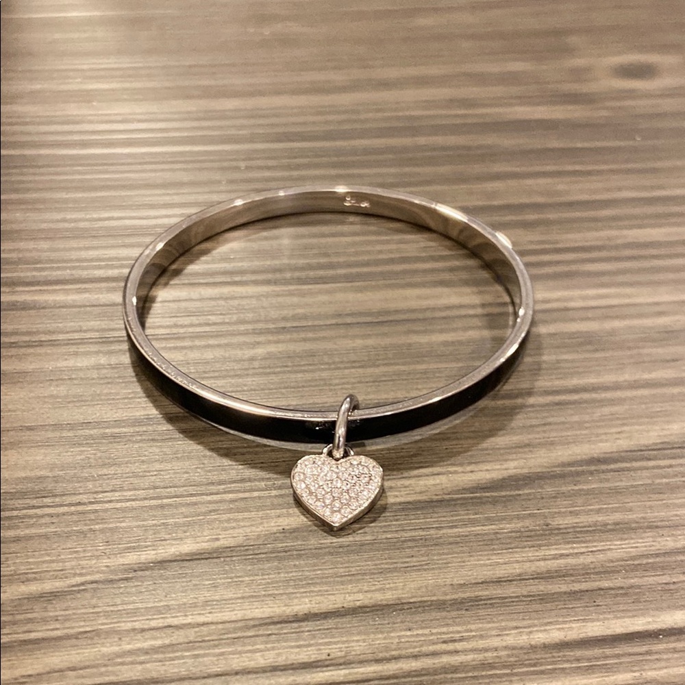Coach Silver and Black Heart Charm Bracelet - Picture 3 of 3